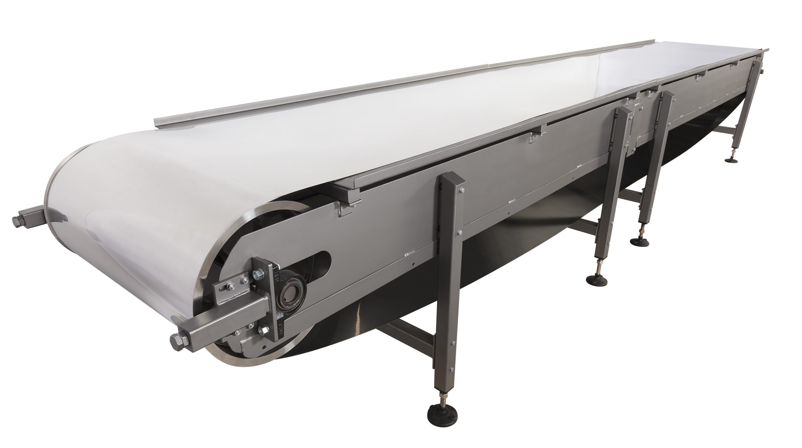 a conveyor system with steel belt
